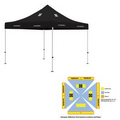 10' x 10' Black Rigid Pop-Up Tent Kit, Full-Color, Dynamic Adhesion (8 Locations)